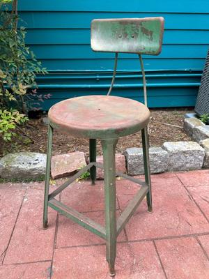 Antique Metal Shop Chair