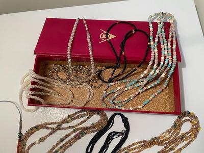 Variety of Beaded Necklaces in Box