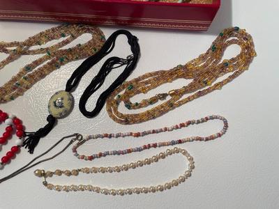 Variety of Beaded Necklaces in Box