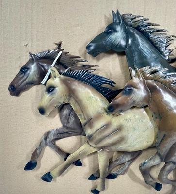 Horse 3D Metallic Wall Art Rustic Southwestern Running Wild Mustangs