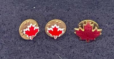 Lot of 3 Canada Maple Leaf Pins