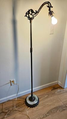 Rembrandt Vintage Iron and Marble Floor Lamp (LR-DW)