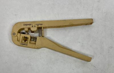 Telephone Wire Connector Stripper and Crimper Tool