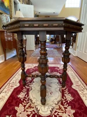 Antique Wooden Octagon Table