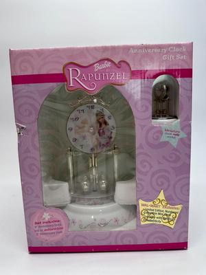 Barbie Rapunzel clock with small clock included