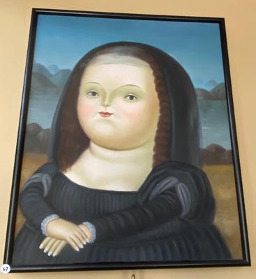 Modern Mona Lisa Replica Painting, unsigned