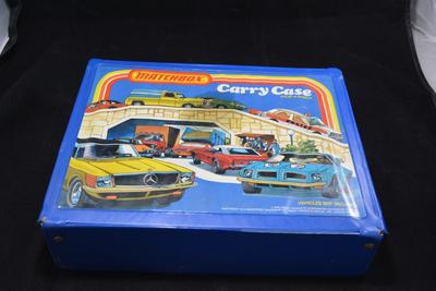 Vintage 1978 Matchbox Case w/ Assorted Cars (Hot Wheels, Matchbox, Tootsie Toy, Etc.)