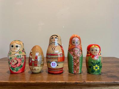 Lot of Souvenir and Jingle Matryoshkas/Russian Nesting Dolls