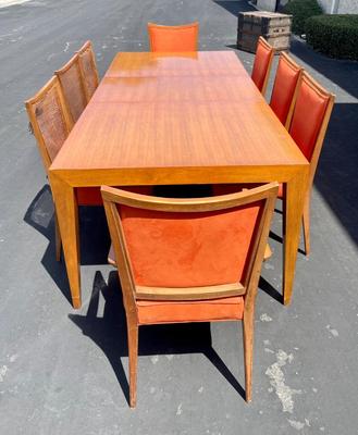 Mid Century Modern MCM Wood Table and 8 Chairs
