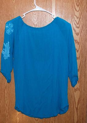 Florida Blue Top with White Tie Swag Size; XL