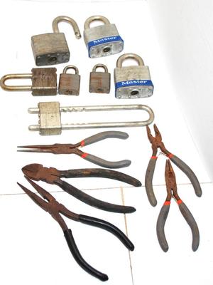 Collectible Master Locks & Pliers Assortment 12 Pieces