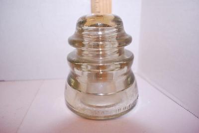 Vintage Clear Glass Insulator Armstrong DP1--Very Good Condition