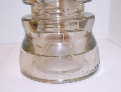 Vintage Clear Glass Insulator Armstrong DP1--Very Good Condition