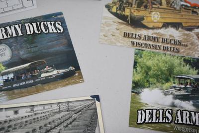 Vintage Ephemera-Dells Army Ducks-Tour of Lower Dells Glacial Park-Wisconsin Dells, WI