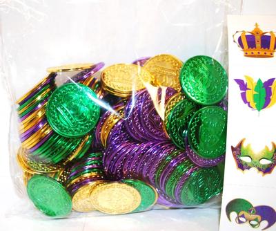 Mardi Gras Chips and Sticker Set