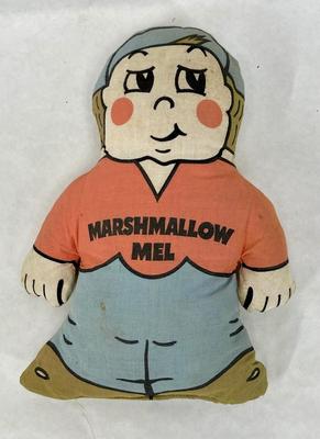 Vintage Marshmallow Mel Stuffy Sewn Cloth Doll toy