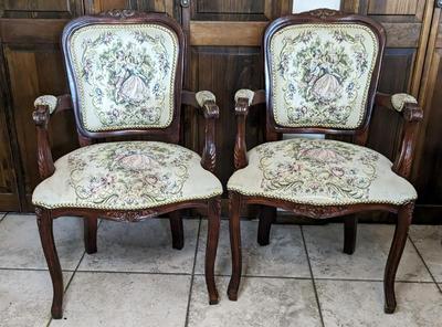 Courting Couple Antique Parlor Chairs