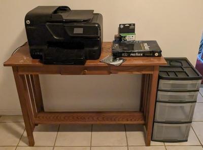 HP Officejet Pro 8600 and Sofa Table