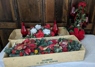Vintage Christmas Floral Arrangements