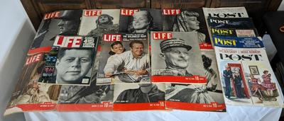 Vintage LIFE and POST Periodicals
