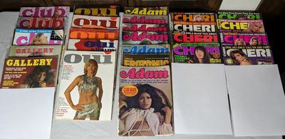 Vintage Cheri, Oui, Adam, and Club Men's Magazines