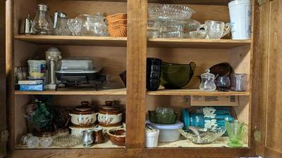 Contents of Upper North Kitchen Cabinets