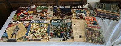 Boys Life Magazines and Vintage Kids School Workbooks