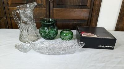 Czech Green Cut to Clear Green Crystal