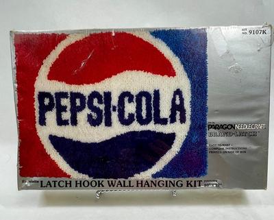 Vintage Pepsi-Cola Paragon Latch Hook Wall Hanging Rug Craft Kit NIB