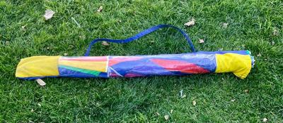 Beach Picnic 8 Foot Rainbow-colored Umbrella
