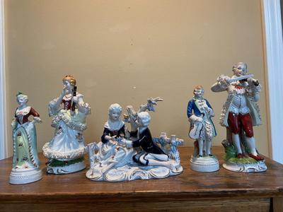 Set of Vintage Victorian Style Figurines
