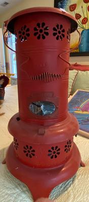 Antique Red Oil Heater