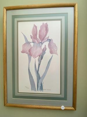 Frames Iris Watercolor Print, Signed Debbie Copeland and Numbered