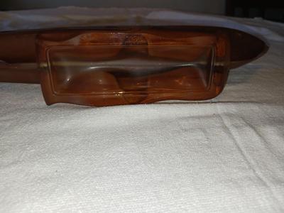 VINTAGE GLASS BOAT? WHAT IS IT? PIPE HOLDER?