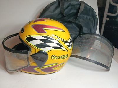 TK Designs Vector USA DOT Helmet with helmet bag and accessories