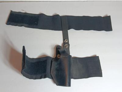 Legster Leather holster with leg straps