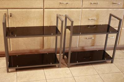 Metal and Tempered Glass Shelves (2)