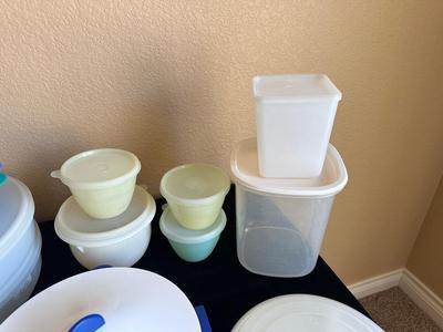 MOSTLY TUPPERWARE STORAGE CONTAINERS