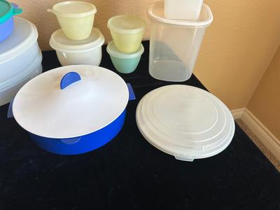 MOSTLY TUPPERWARE STORAGE CONTAINERS