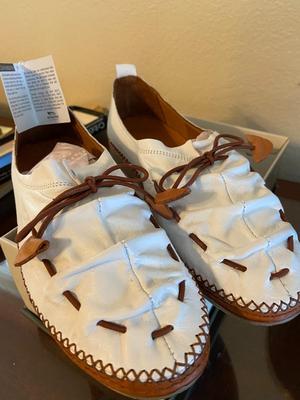 Spring Step Berna Moccasin Slip On Loafer Flat White UK Size 41/US Size 10