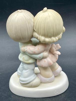 Precious Moments HUG ONE ANOTHER boy and girl figurine