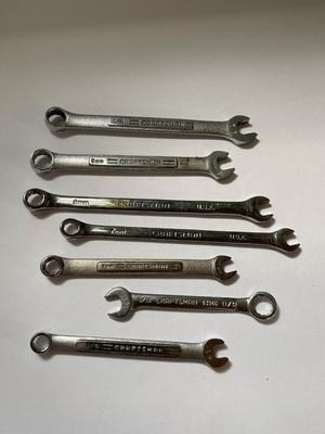 A Variety of METRIC CRAFTSMAN WRENCHES
