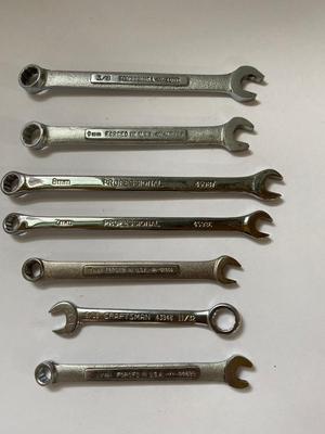 A Variety of METRIC CRAFTSMAN WRENCHES