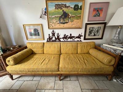 Vintage Drexel Heritage Simpatico Fruitwood Sofa 1964 MCM Mid Century Modern RARE