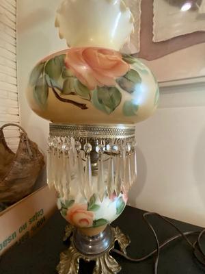 Vintage Victorian Luster Lamp