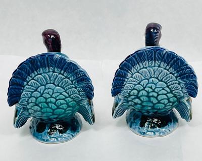 Pair Of Turkey Taper Candle Holders Thanksgiving
