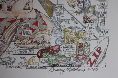 Bunny Matthews - Vic and Nat'ly's "Nint' Ward Nawlins" Print