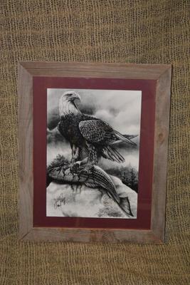 Rustic Pine Framed Print by Jesse Ray Eagle's Catch Wildlife Sketches