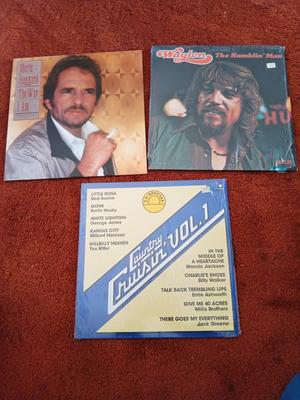 Merle Haggard & Waylon Jennings LP Records with country Cruisin' Volume 1 Album