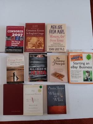 Variety of paperback books - stories & educational